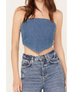 Wrangler Women's Dark Wash Denim Kassidy Bandana Top -Fashion Shoes Store 2000383495 400 P3