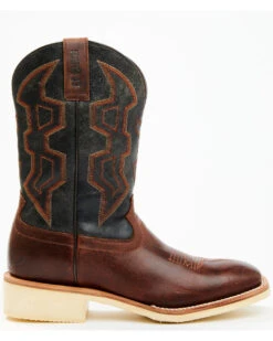 RANK 45 Men's Bullet Saddle Western Performance Boots - Broad Square Toe -Fashion Shoes Store 2000385292 933 P2