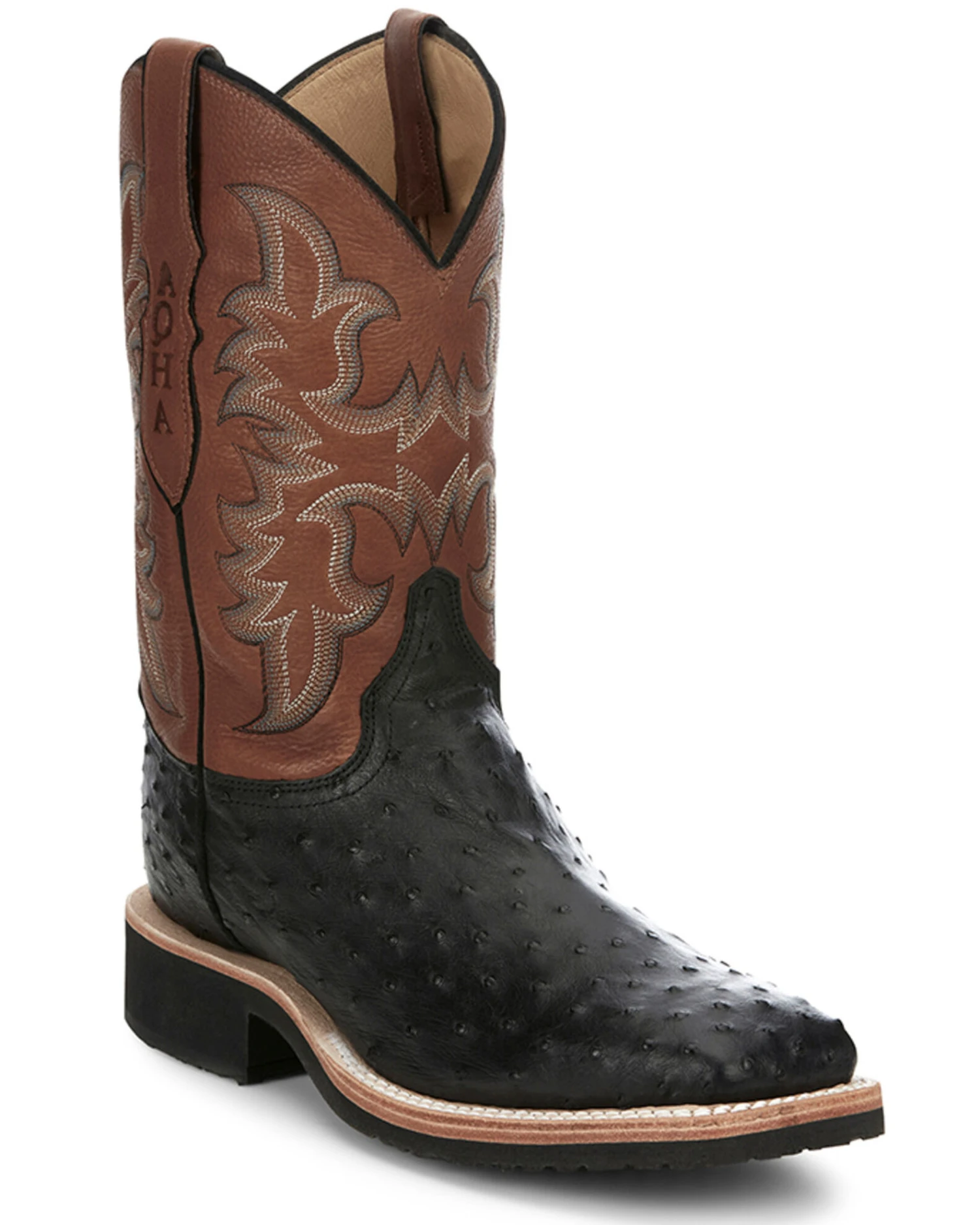 Justin Men's Drover Exotic Full Quill Ostrich Western Boots - Broad Square Toe 6 Justin Men's Drover Exotic Full Quill Ostrich Western Boots - Broad Square Toe - Image 4
