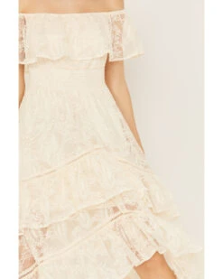 Shyanne Women's Off-Shoulder Tiered Lace Dress -Fashion Shoes Store 2000386675 110 P3