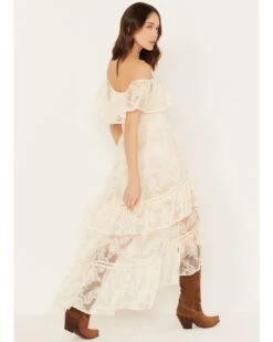 Shyanne Women's Off-Shoulder Tiered Lace Dress -Fashion Shoes Store 2000386675 110 P4