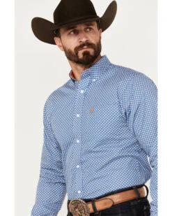 Ariat Men's Wrinkle Free Wren Print Button-Down Long Sleeve Western Shirt -Fashion Shoes Store 2000387220 401 P2