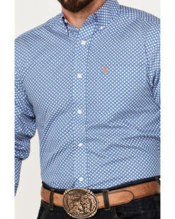 Ariat Men's Wrinkle Free Wren Print Button-Down Long Sleeve Western Shirt