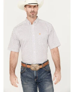 Ariat Men's Mayson Geo Print Classic Fit Short Sleeve Button Down Western Shirt -Fashion Shoes Store 2000387251 100 P1